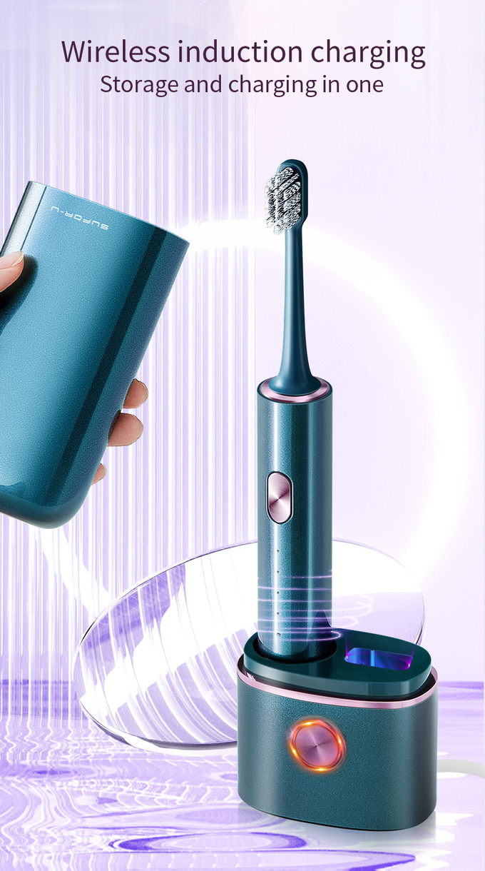 Pulizia orale di qualità Spazzolino elettrico DuPont Con 4 modalità di pulizia e timer intelligente 7