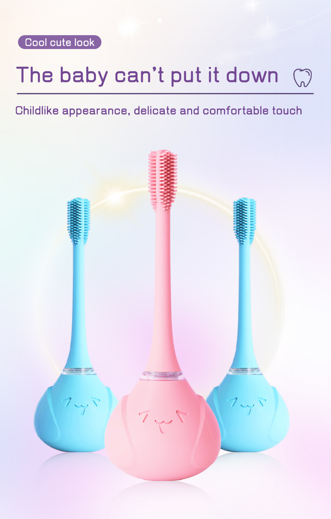 2024 Nuovo arrivo spazzolino da denti per bambini spazzolino elettrico in silicone per bambini con timer intelligente 3