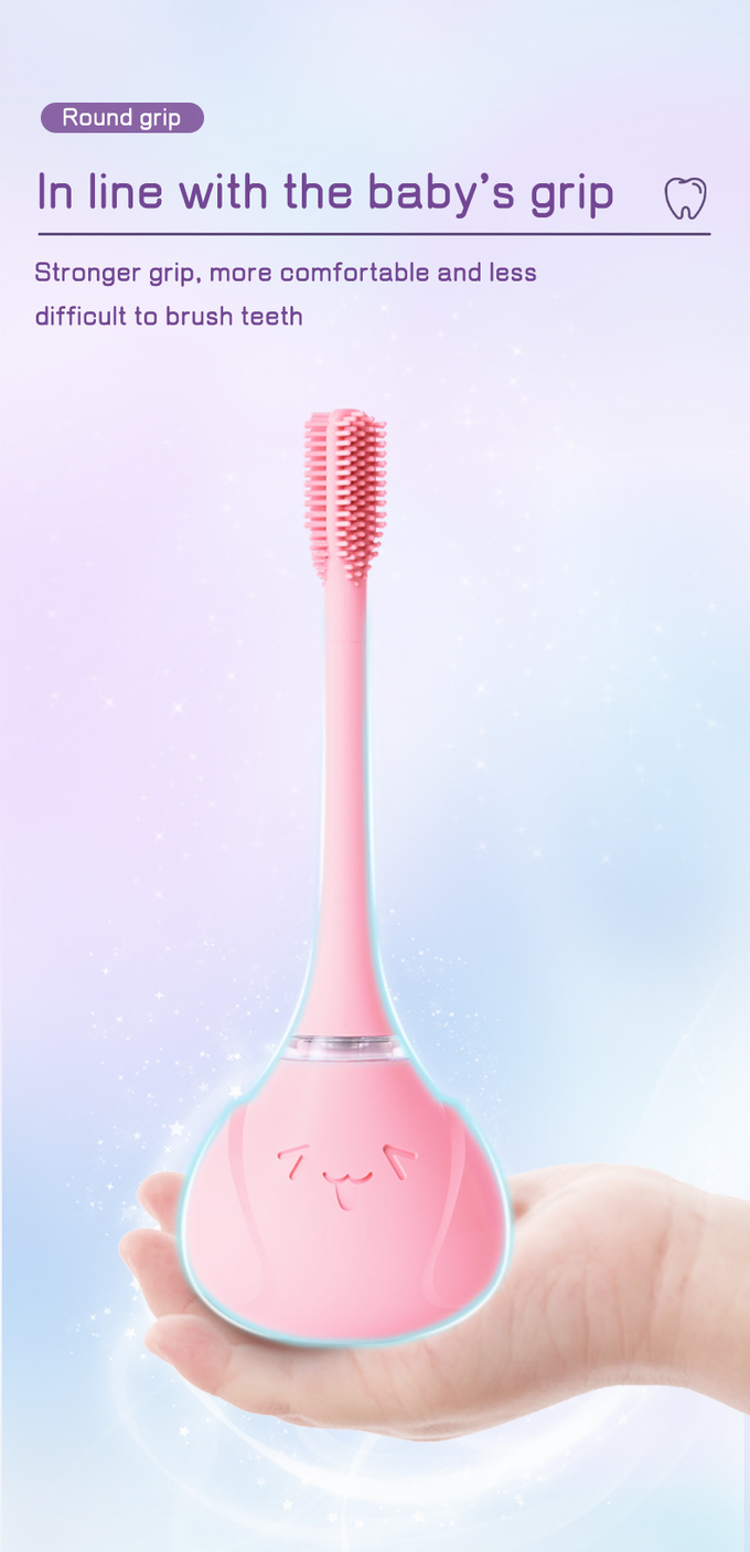 2024 Nuovo arrivo spazzolino da denti per bambini spazzolino elettrico in silicone per bambini con timer intelligente 6