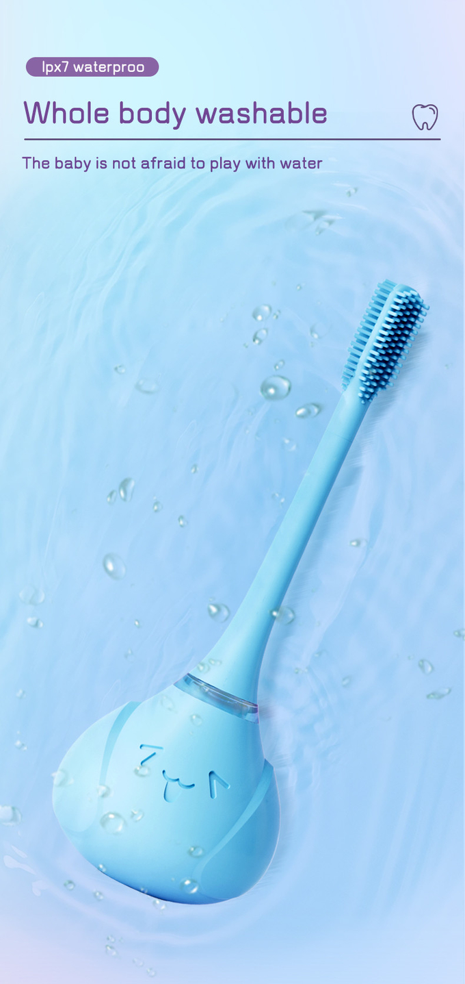 2024 Nuovo arrivo spazzolino da denti per bambini spazzolino elettrico in silicone per bambini con timer intelligente 10